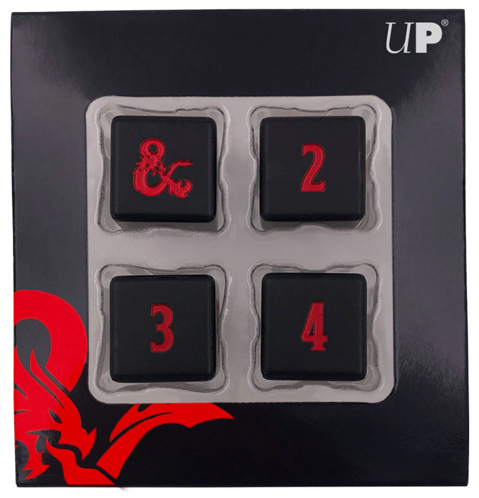 Ultra PRO: Heavy Metal Dice - Dungeons & Dragons (4ct D6 / Red and Black) - for just $0! 