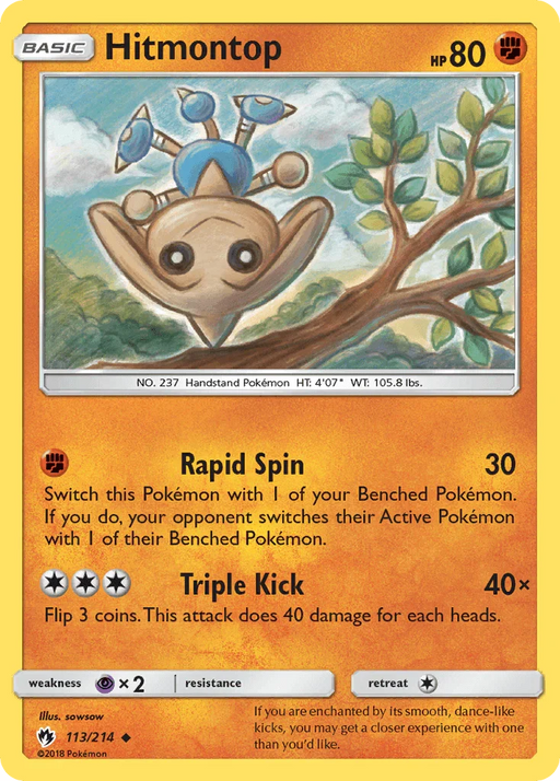 Hitmontop (113/214) [Sun & Moon: Lost Thunder] - for just $0.15! 