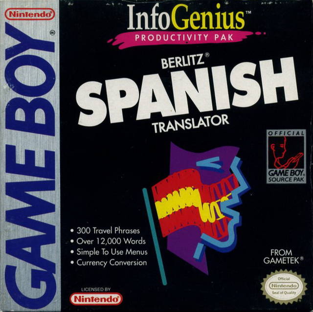 InfoGenius Productivity Pak: Berlitz Spanish Translator (Gameboy) - Just $0! Shop now at Retro Gaming of Denver