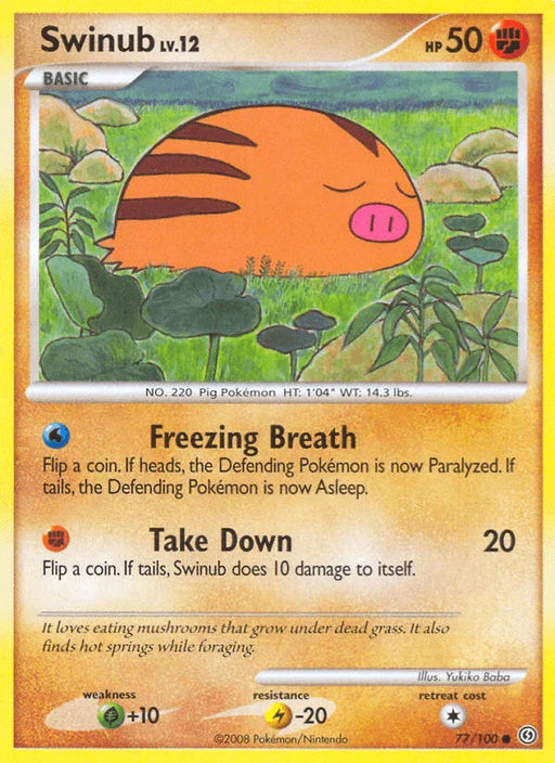 Swinub (77/100) [Diamond & Pearl: Stormfront] - for just $0.20! 