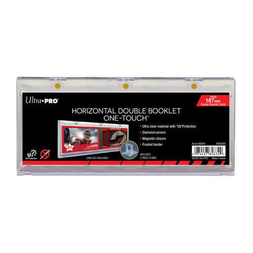 187mm Double Booklet Card UV ONE-TOUCH® Magnetic Holder - for just $14.99! 