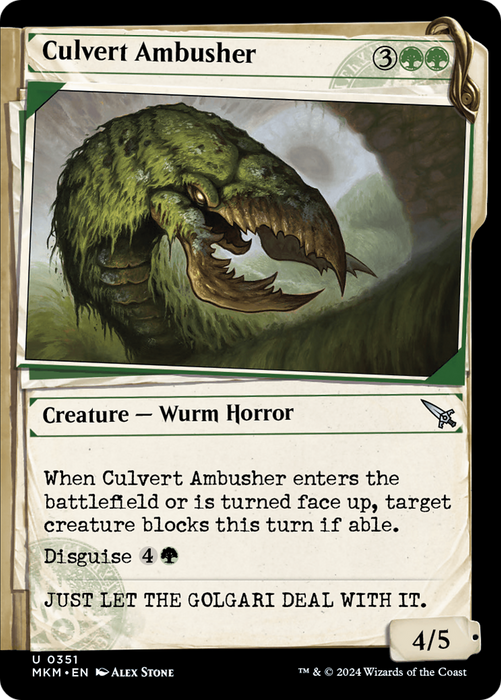 Culvert Ambusher (MKM-351) - Murders at Karlov Manor: (Showcase) - for just $0.01! 