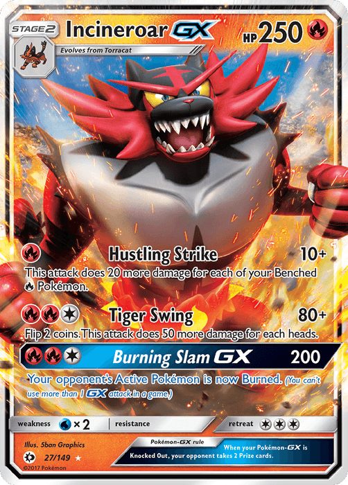 Incineroar GX (27/149) [Sun & Moon: Base Set] - for just $1.15! 