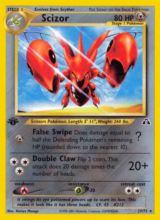 Scizor (29/75) [Neo Discovery 1st Edition] - for just $8.85! 