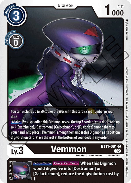 Vemmon [BT11-061] [Dimensional Phase] - Just $0.10! Shop now at Retro Gaming of Denver