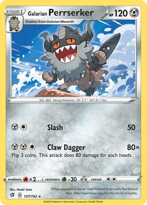 Galarian Perrserker (127/192) [Sword & Shield: Rebel Clash] - for just $0.15! 