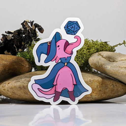 Axolotl Eating D20 Polyhedral Dice Sticker - 3" - for just $3.50! 