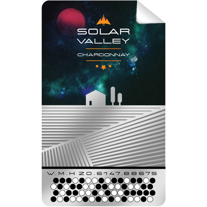 Solar Valley Chardonnay Self Adhesive Label - for just $3! 
