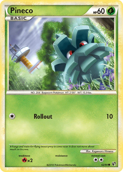 Pineco (62/90) [HeartGold & SoulSilver: Undaunted] - for just $0.15! 