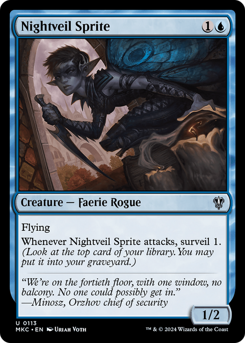 Nightveil Sprite (MKC-113) - Murders at Karlov Manor Commander - for just $0.07! 
