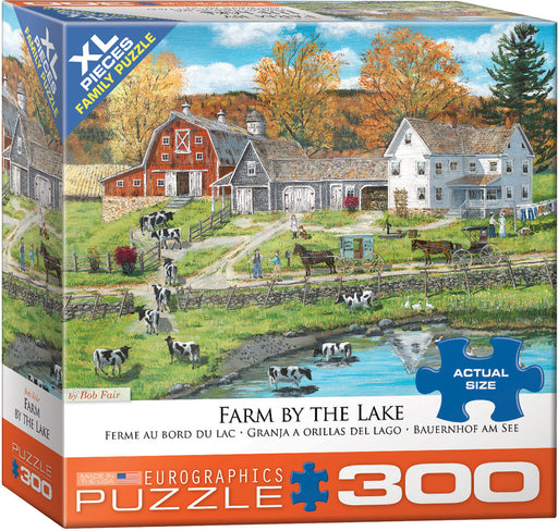 Puzzle: Family Oversize Puzzles - Farm by the Lake - for just $16.99! 