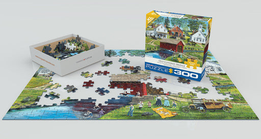 Puzzle: Family Oversize Puzzles - Old Covered Bridge - for just $16.99! 
