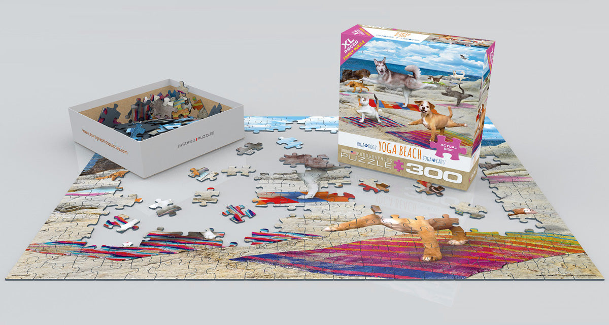 Puzzle: Yoga Dogs & Cats Collection - Yoga Beach - for just $16.99! 