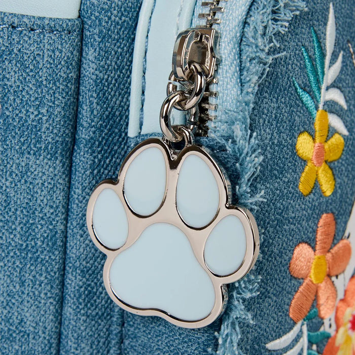 Loungefly Disney Dogs and Cats Denim Fringe Mini Backpack - for just $70! 