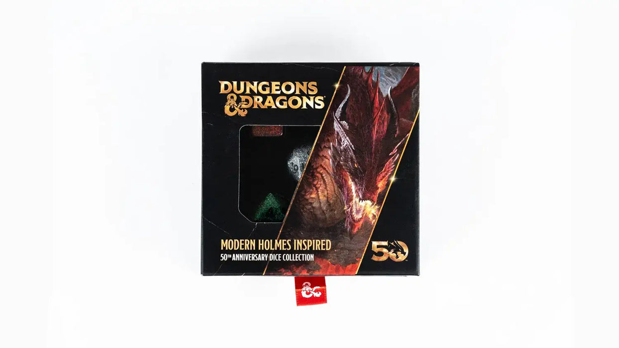 D&D 50th Anniversary Modern Holmes Inspired Dice Set - for just $24.99! 