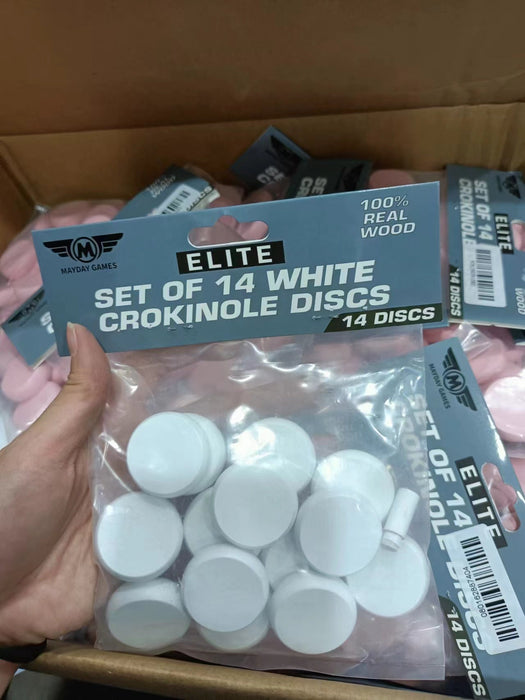 ELITE 14 Count Crokinole Discs (Choose from 10 colors) + Scoring Peg - for just $9.95! 