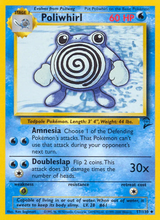 Poliwhirl (57/130) [Base Set 2] - for just $0.45! 