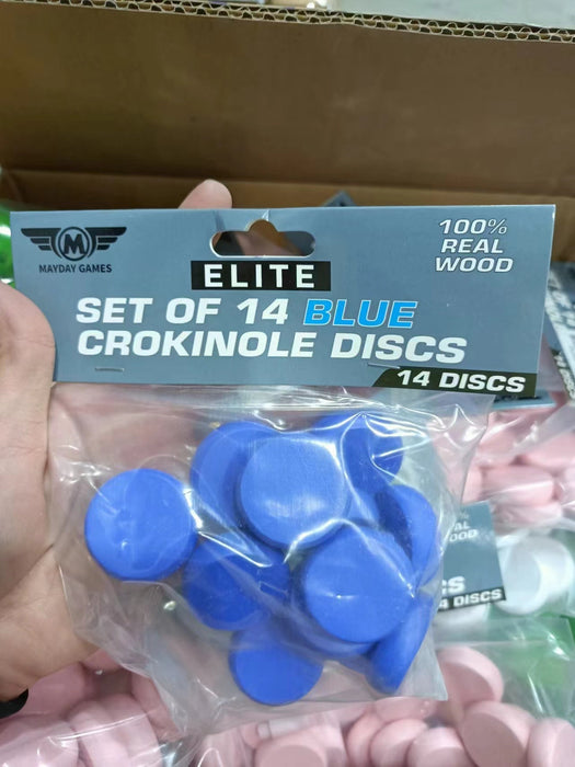ELITE 14 Count Crokinole Discs (Choose from 10 colors) + Scoring Peg - for just $9.95! 