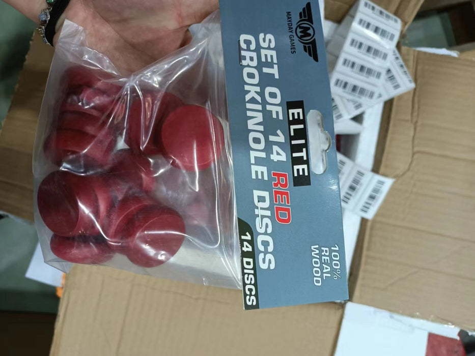 ELITE 14 Count Crokinole Discs (Choose from 10 colors) + Scoring Peg - for just $9.95! 