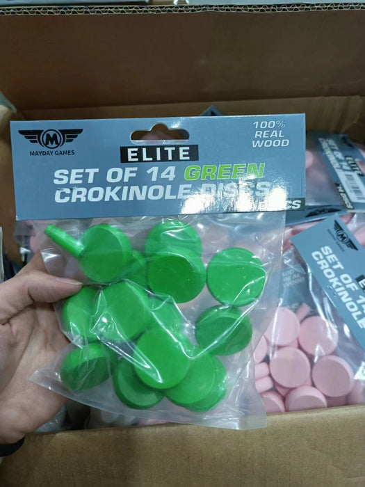 ELITE 14 Count Crokinole Discs (Choose from 10 colors) + Scoring Peg - for just $9.95! 