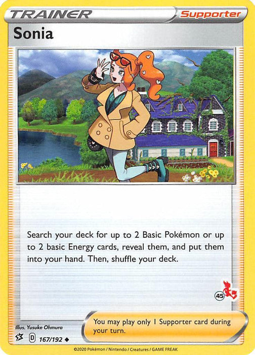 Sonia (167/192) (Cinderace Stamp #45) [Battle Academy 2022] - for just $0.10! 