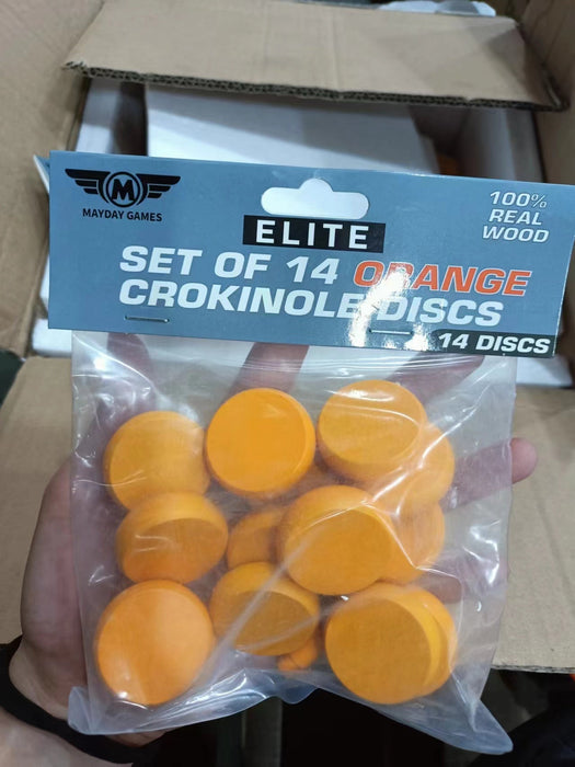 ELITE 14 Count Crokinole Discs (Choose from 10 colors) + Scoring Peg - for just $9.95! 