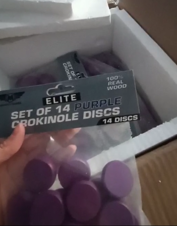 ELITE 14 Count Crokinole Discs (Choose from 10 colors) + Scoring Peg - for just $9.95! 