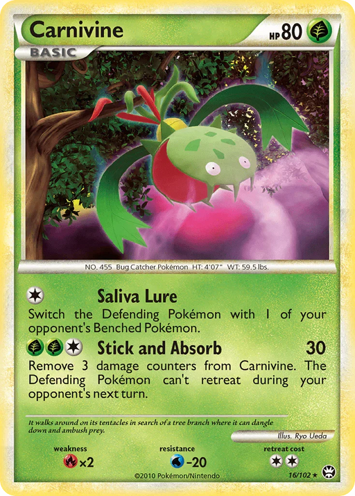 Carnivine (16/102) [HeartGold & SoulSilver: Triumphant] - for just $0.30! 