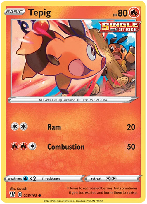 Tepig (023/163) [Sword & Shield: Battle Styles] - for just $0.10! 