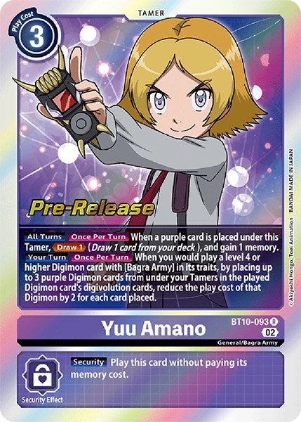 Yuu Amano [BT10-093] [Xros Encounter Pre-Release Cards] - Just $0.15! Shop now at Retro Gaming of Denver