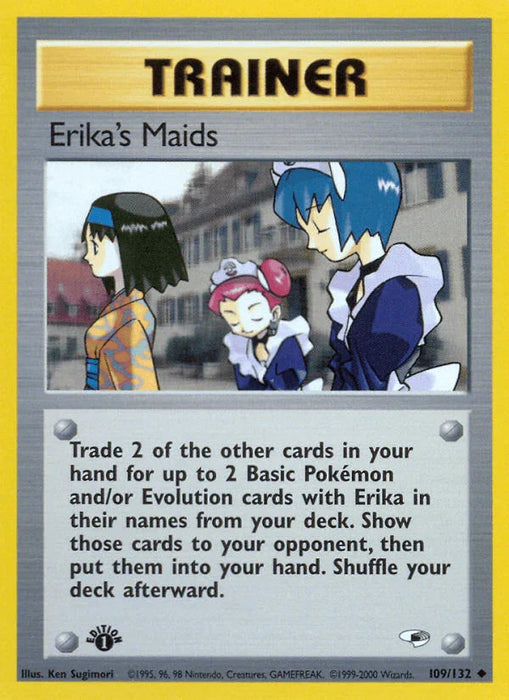 Erika's Maids (109/132) [Gym Heroes 1st Edition] - for just $0.80! 