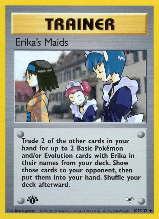 Erika's Maids (109/132) [Gym Heroes 1st Edition] - for just $0.80! 