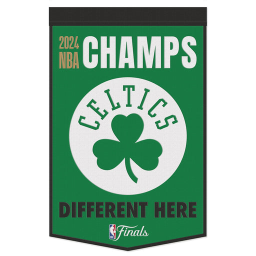 Boston Celtics 2024 NBA Champions 24" x 38" Wool Banner - for just $99.99! 