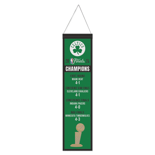 Boston Celtics 2024 NBA Champions 8" x 32" Wool Banner - for just $44.99! 