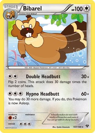 Bibarel 107/146 - XY Base Set Reverse Holofoil - for just $0.27! 