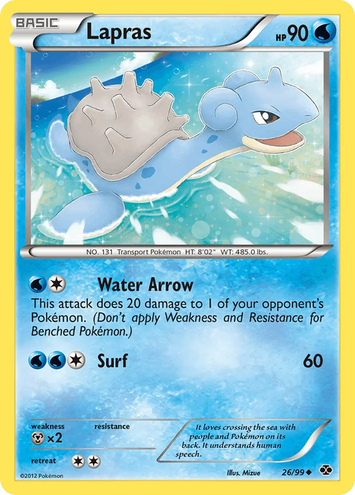 Lapras (26/99) [Black & White: Next Destinies] - for just $0.40! 