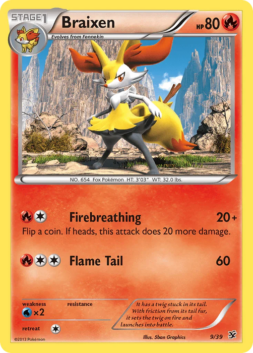 Braixen (9/39) [XY: Kalos Starter Set] - for just $0.20! 