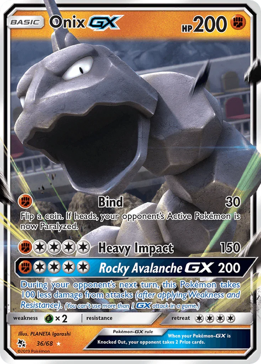 Onix GX (36/68) [Sun & Moon: Hidden Fates] - for just $1.25! 