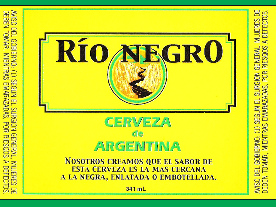 Vintage Beer Rio Negr0 Bottle Single Self Adhesive Label - License and Royalty Free for Film Use - for just $3! 