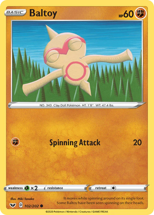 Baltoy (102/202) [Sword & Shield: Base Set] - for just $0.10! 