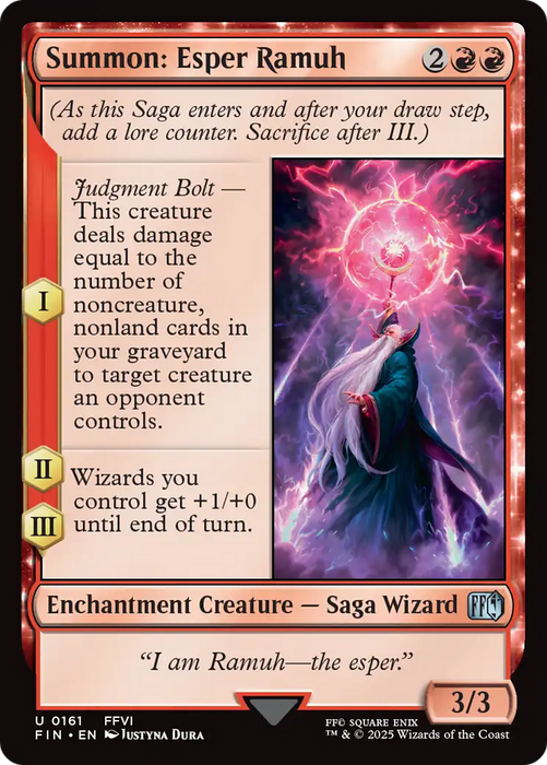 Summon: Esper Ramuh (FIN-161) - FINAL FANTASY: (enchantment) Foil - for just $0.07! 