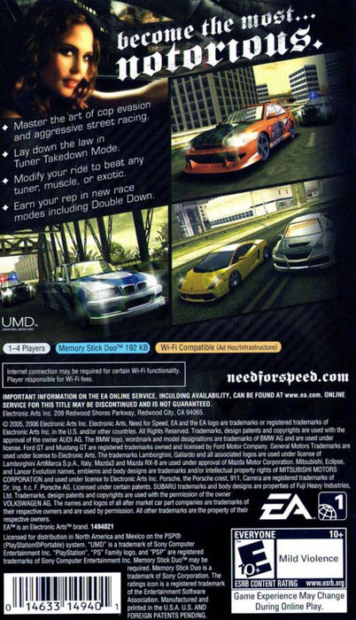 Need For Speed: Most Wanted 5-1-0 – PlayStation Portable (PSP) - for just $16.99! 