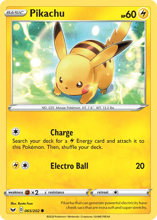 Pikachu (065/202) [Sword & Shield: Base Set] - for just $0.15! 