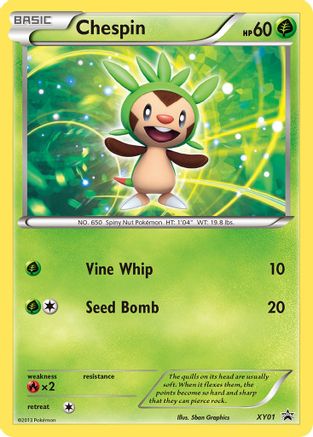 Chespin XY01/211 - XY Promos Holofoil - for just $0.85! 