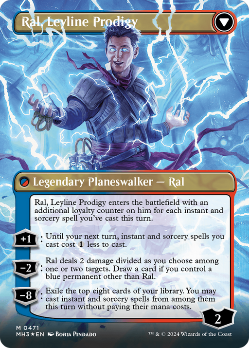 Ral, Monsoon Mage // Ral, Leyline Prodigy (Borderless) (Textured Foil) [Modern Horizons 3] - Just $4.50! Shop now at Retro Gaming of Denver