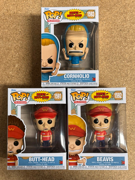 Funko Pop! Television Beavis, Butt-Head & Cornholio Set Of 3 Burger World - for just $40! 