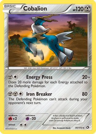 Cobalion 091/113 - Legendary Treasures Holofoil - for just $0.77! 