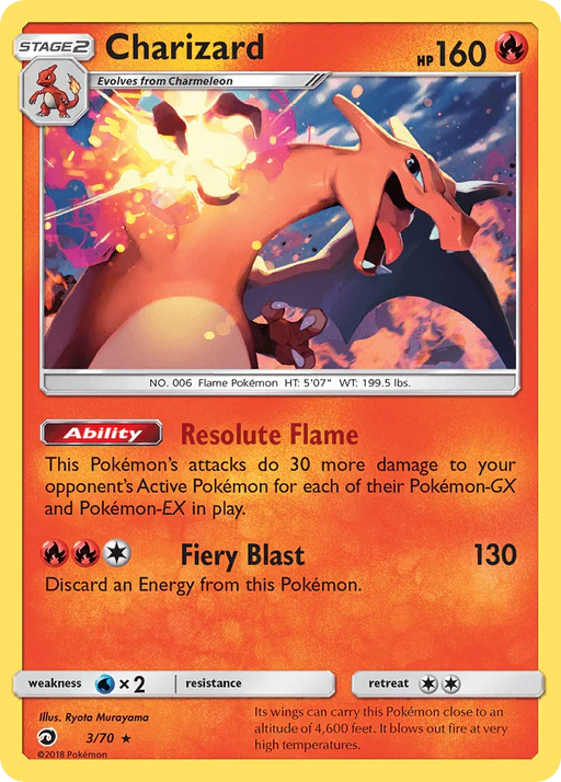 Charizard (3/70) [Sun & Moon: Dragon Majesty] - for just $6.20! 