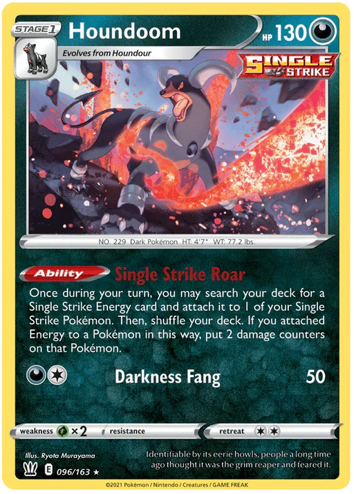 Houndoom (096/163) (Theme Deck Exclusive) [Sword & Shield: Battle Styles] - for just $0.20! 