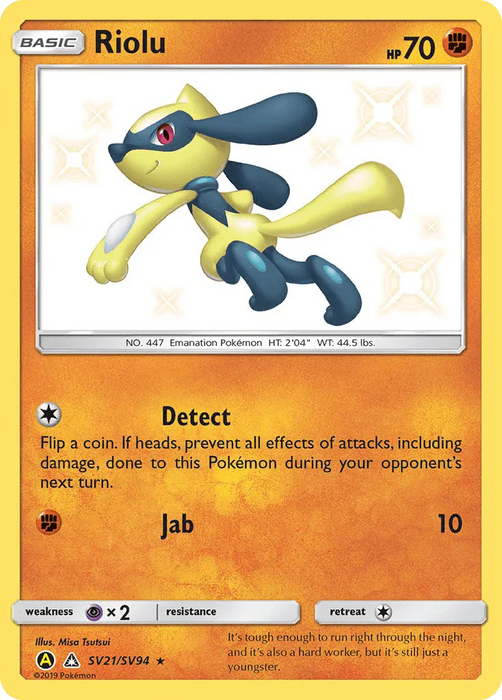 Riolu (SV21/SV94) [Sun & Moon: Hidden Fates - Shiny Vault] - for just $4.80! 